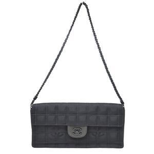 Chanel Travel Line Flap Quilted Nylon Black Nylon Shoulder Bag Bag